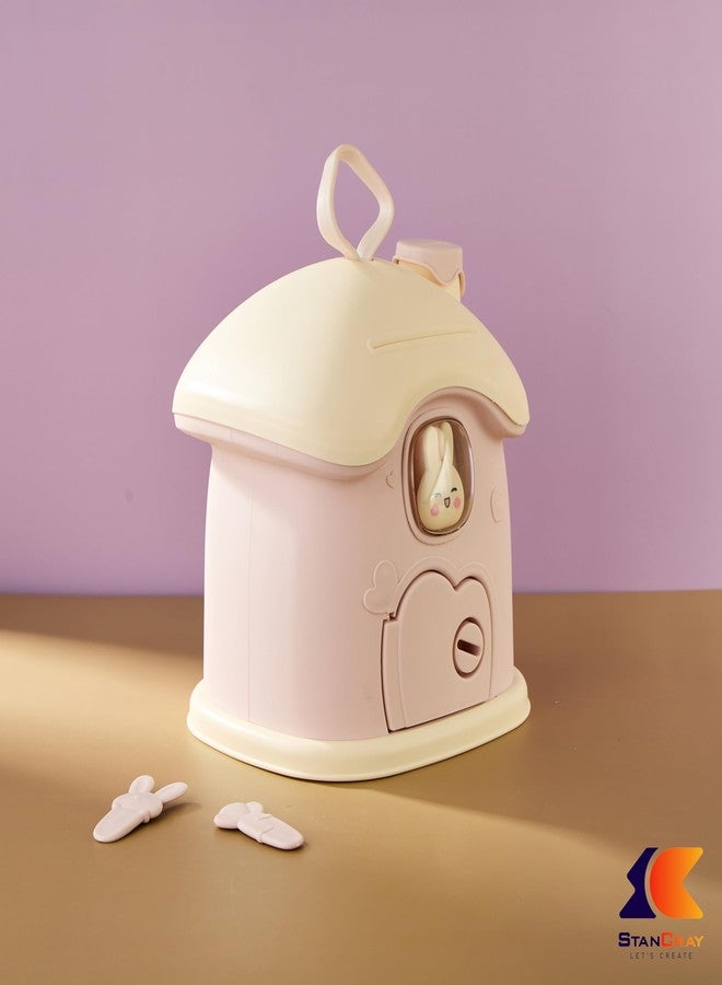 STANCRAY Cute Small Savings Bank Money Deposit and Withdrawal Piggy Bank with Key Holder House Piggy Bank for Girls and Boys Coin Bank with Handle, Lock and Key. (Model 3) - Image 3